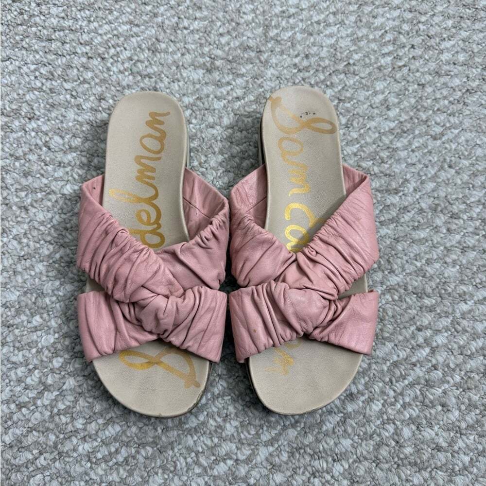 Sam Edelman Blush Pink Women's Sandals Aliana  cali rose leather wedge 8